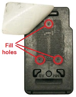 Canon ink cartridge remove label