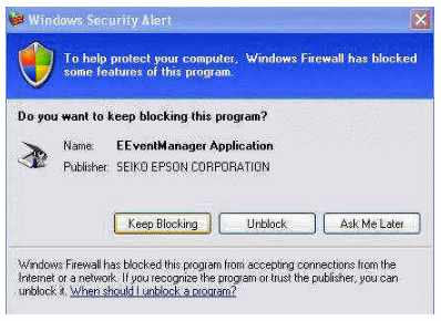 Epson update blocking