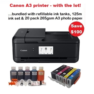 Canon TS9560 MFC A3 printer/ink bundle