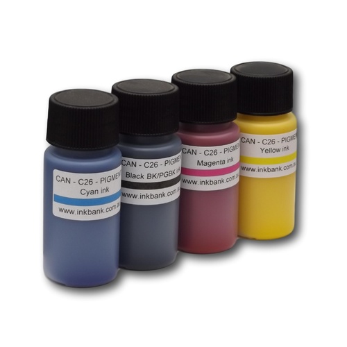 C26 BCMY pigment ink set (4) for Canon Maxify MB printers