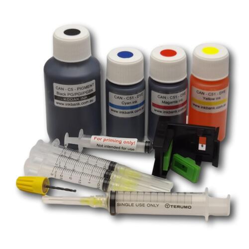 Ink refill kit for Canon PG-645 & CL-646 cartridges 