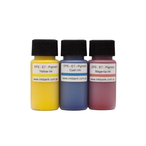 E7 colour pigment ink set (3) for Epson Workforce, WF PRO, XP & Stylus